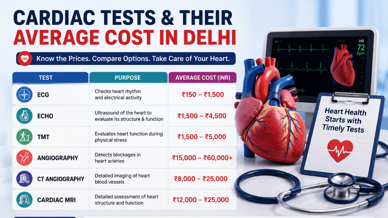 Cost of Cardiac Tests in Delhi