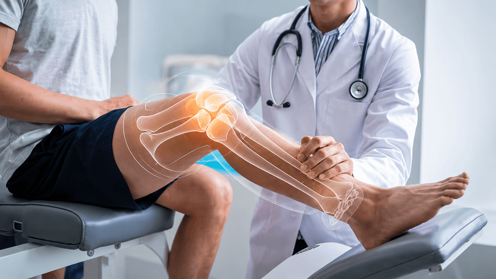 Best orthopaedic doctors in India examining a patient's knee joint