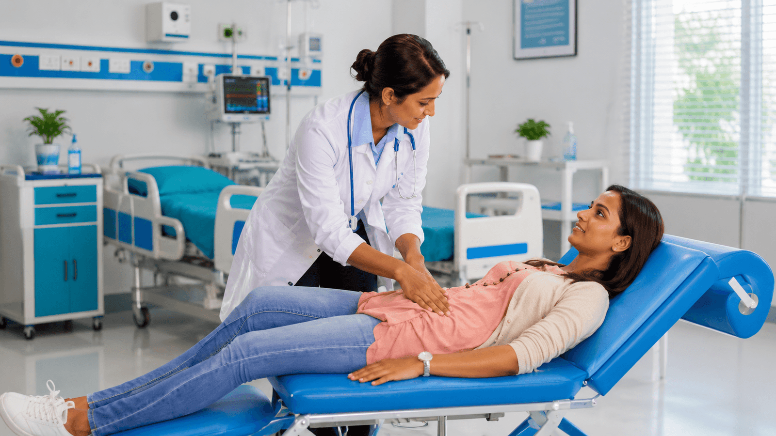Best gastroenterologists in India examining a patient