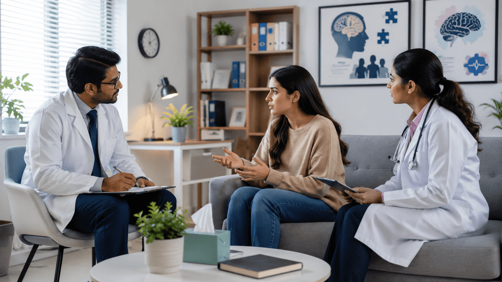 Best psychiatrist in India in consultation with a patient