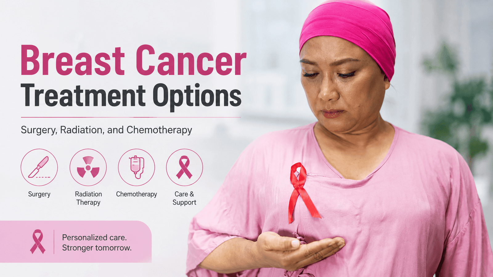 Breast oncologist reviewing mammogram results with a patient in an Indian hospital