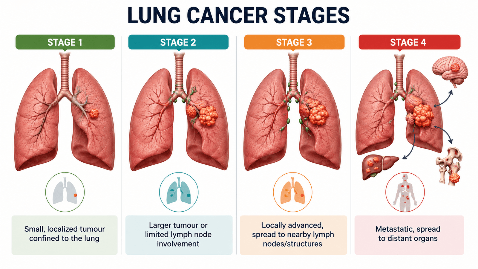 Lung cancer treatment cost in India by stage